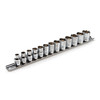 Steelman 13-Piece 3/8" Drive Shallow Depth 6-Point Metric Chrome Socket Set 78528